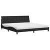 vidaXL Letto con Materasso Hanko Nero 200x200 cm in Velluto