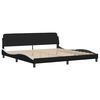 vidaXL Letto con Materasso Dover Nero e Bianco 200x200cm in Similpelle