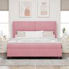 vidaXL Letto a molle con materasso Rosa 200 x 180 cm Poliestere