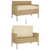 vidaXL Cuscino Beige 120 x 60 x 12 cm Tessuto Oxford