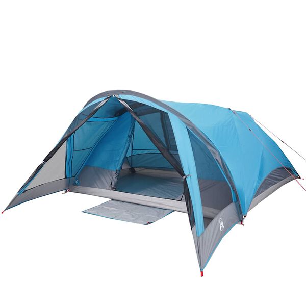 vidaXL Tenda Familiare Cabina per 6 Persone Blu Impermeabile