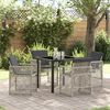 vidaXL Set da Pranzo per Giardino 5 pcs Grigio chiaro polyrattan