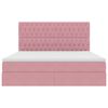 vidaXL Letto con contenitore e LED con led Rosa 180 x 200 cm Velluto