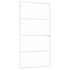 vidaXL Porta Interna Bianca 102x201,5cm Vetro Temperato Alluminio Slim