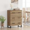 vidaXL Credenza con cassetto Rovere artigianale 69,5 x 34 x 90 cm