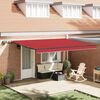 vidaXL Tenda Retrattile Rosso 450 &times;300 cm Tessuto