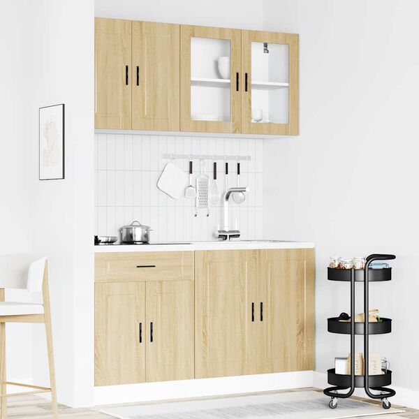 vidaXL Set Mobili da Cucina 4 pz Porto Rovere Sonoma in Truciolato