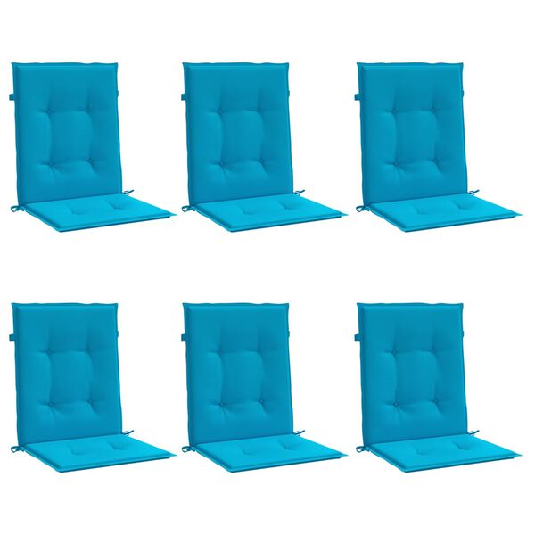 vidaXL Cuscini per Sedia 6 pz Blu 100x50x3 cm in Tessuto Oxford