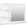 vidaXL Specchio da Bagno Bianco 60x10,5x45 cm in Legno Multistrato