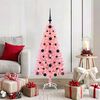 vidaXL Albero di Natale con 150 LED con supporto Rosa 120 cm PVC
