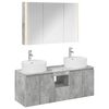 vidaXL Set di Armadi da Bagno 4 pz Grigio Cemento Legno ingegnerizzato