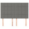 vidaXL Testiera Grigio Scuro 144x5x118/128 cm Tessuto