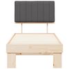 vidaXL Letto con Testiera Rivestita Grigio scuro 80 x 200 cm