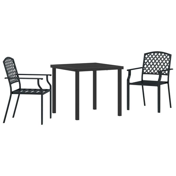 vidaXL Set da Pranzo per Giardino 3 pcs Antracite