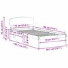 vidaXL Struttura del letto Marrone cerato 75 x 190 cm Pino massello