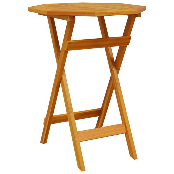 vidaXL Tavolo da Giardino Pieghevole Ø60x75cm Legno Massello di Acacia