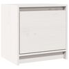 vidaXL Comodino Bianco 40x30,5x40 cm in Legno Massello di Pino