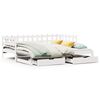 vidaXL Letto Estraibile con Cassetti senza Materasso Bianco 80x200 cm