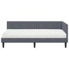 vidaXL Struttura Letto Angolare con Materasso 2 pcs Grigio Velluto