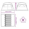 vidaXL Tenda Familiare a Cabina 6 Persone Arancione Impermeabile