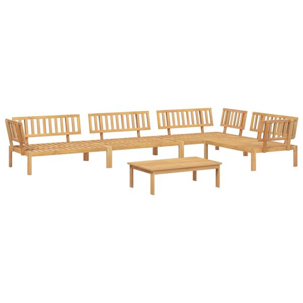 vidaXL Set Divano Pallet da Giardino 5 pz in Legno Massello di Acacia