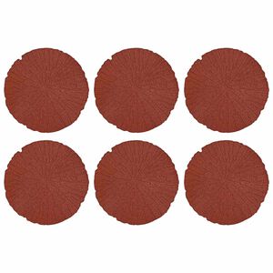 vidaXL Pietra da Passo 6 pz Rosso &Oslash; 45 x 1,8 cm Gomma