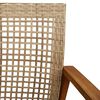 vidaXL Set da Bistrot 3 pz Beige in Polyrattan e Legno di Acacia