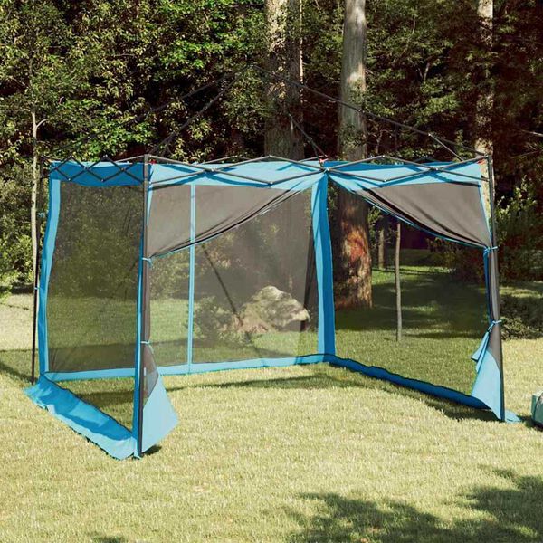 vidaXL Tenda interna con tetto Blu 303 x 303 x 196 cm taffet&agrave;