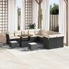 vidaXL Set Divano da Giardino 13 pcs Nero polyrattan