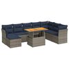 vidaXL Set Divano da Giardino 6 pz con Cuscini Grigio in Polyrattan