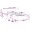 vidaXL Struttura del letto Marrone cerato 90 x 190 cm Pino massello