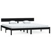vidaXL Giroletto Nero in Legno Massello di Pino 200x200 cm