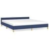 vidaXL Giroletto con Testiera senza Materasso Blu 160x200 cm Tessuto