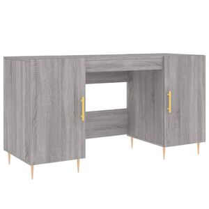 vidaXL Scrivania Grigio Sonoma 140x50x75 cm in Legno Multistrato