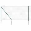 vidaXL Recinzione a maglie con punte 10 x 1 m Acciaio rivestito in PVC