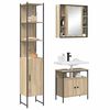 vidaXL Set di mobili per il bagno con lo scaffale 3 pcs Rovere Sonoma