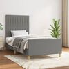 vidaXL Giroletto senza Materasso Grigio Scuro 80x200 cm Tessuto