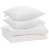 vidaXL Piumone con cuscino 3 pz Bianco Microfibra