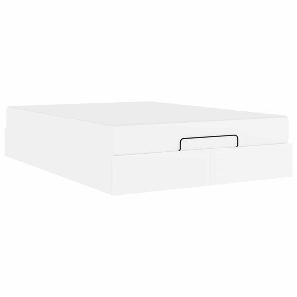 vidaXL Struttura letto con materasso con materasso 2 pcs Bianco PVC