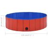 vidaXL Piscina per Cani Pieghevole Rossa 120x30 cm in PVC