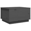 vidaXL Tavolino da Salotto Grigio 60x50x35 cm Legno Massello di Pino