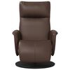 vidaXL Poltrona Reclinabile con Poggiapiedi Marrone in Similpelle