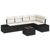 vidaXL Set Divano da Giardino 6 pcs Nero polyrattan