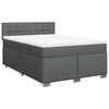 vidaXL Giroletto a Molle con Materasso Grigio Scuro 160x200 cm Tessuto