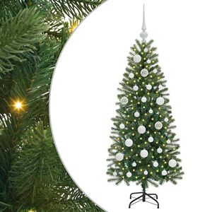vidaXL Albero di Natale artificiale con 150 LED Verde 120 cm PE e PVC
