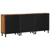 vidaXL Credenza 3 pcs Marrone 60 x 33 x 75 cm Legno massello di acacia