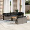 vidaXL Set Divano da Giardino 9 pz con Cuscini Grigio in Polyrattan