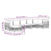 vidaXL Set Divani da Giardino 7 pz con Cuscini Antracite in Polyrattan