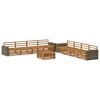 vidaXL Set di divani da esterno 9 pcs Naturale