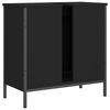 vidaXL Mobile Lavabo Bagno Nero 60x30x60 cm in Legno Multistrato